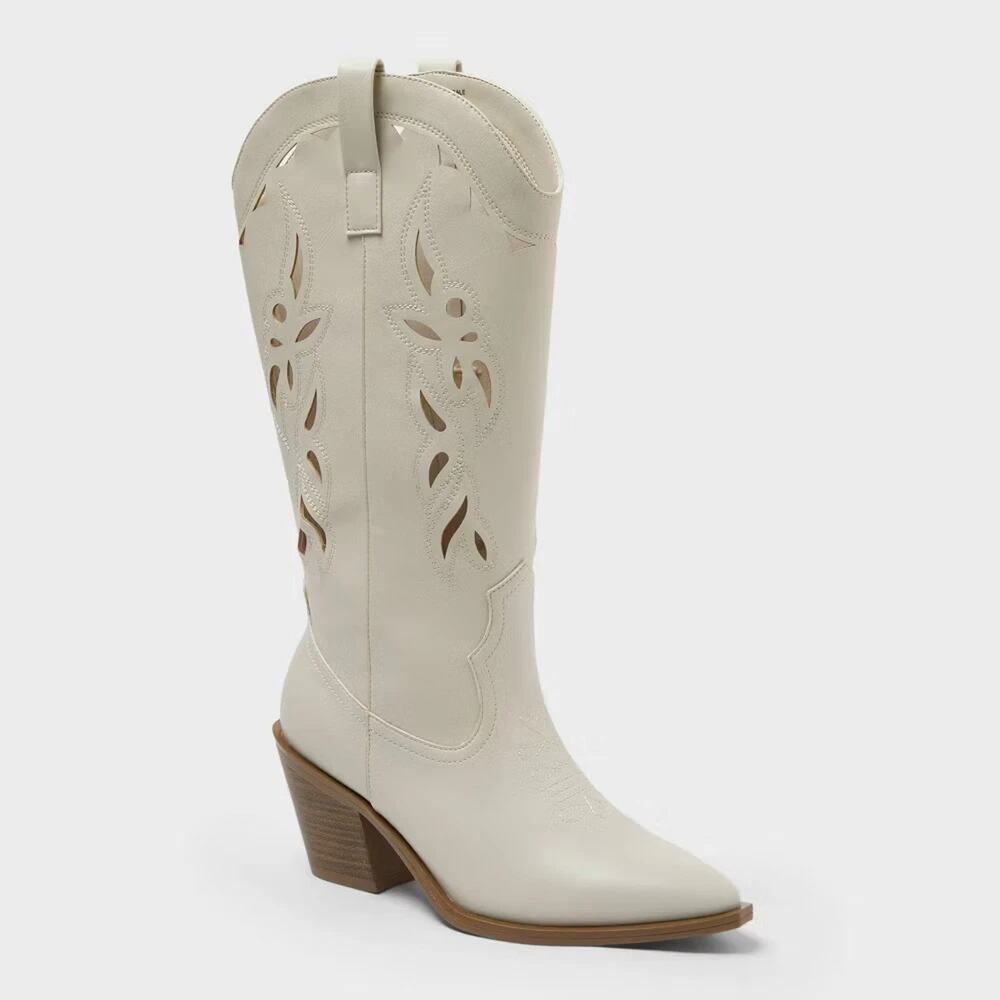 Tiana Western Boots - Universal Thread - Cream - Women's 6.5